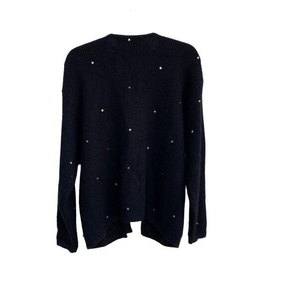 IB Diffusion Vintage Cardigan  Sequined Silk, Angora, Lambswool & Nylon Sz Large - Picture 3 of 8